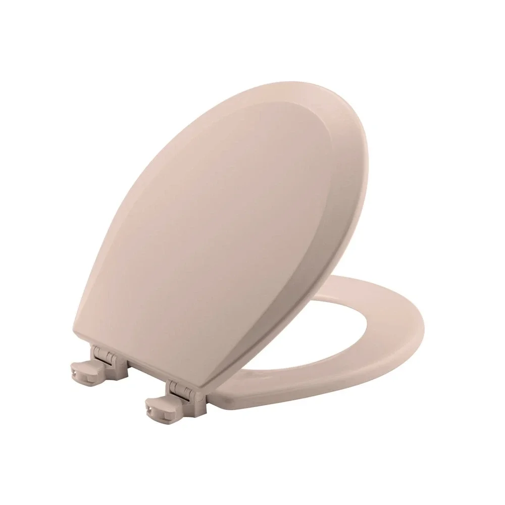 Bemis Lift-Off Pink Round Closed Front Wood Toilet Seat Quick Release